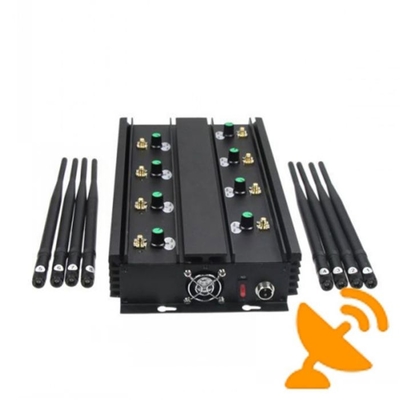 Dispositif réglable de brouilleur de VHF de fréquence ultra-haute de 8 bandes pour bloquer le signal 16W de téléphone portable